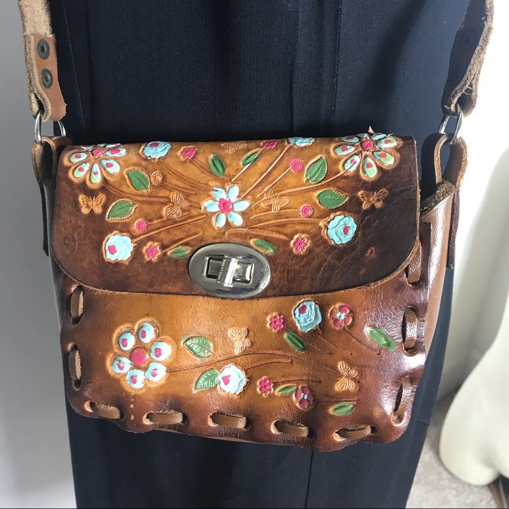 Handmade mini Boho Western Leather Bag